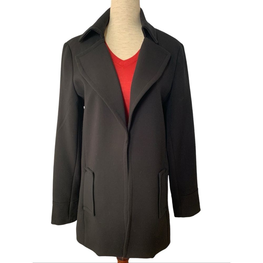 Catherine Malandrino Black Open Woman's Pea Coat, XS